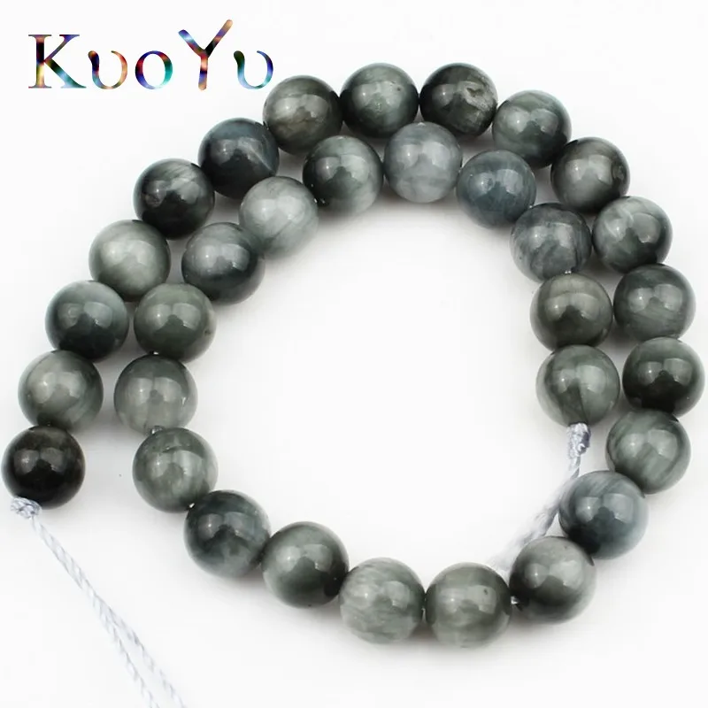 A + натуральный камень ястреб глаз круглые бусины Свободные Распорки для