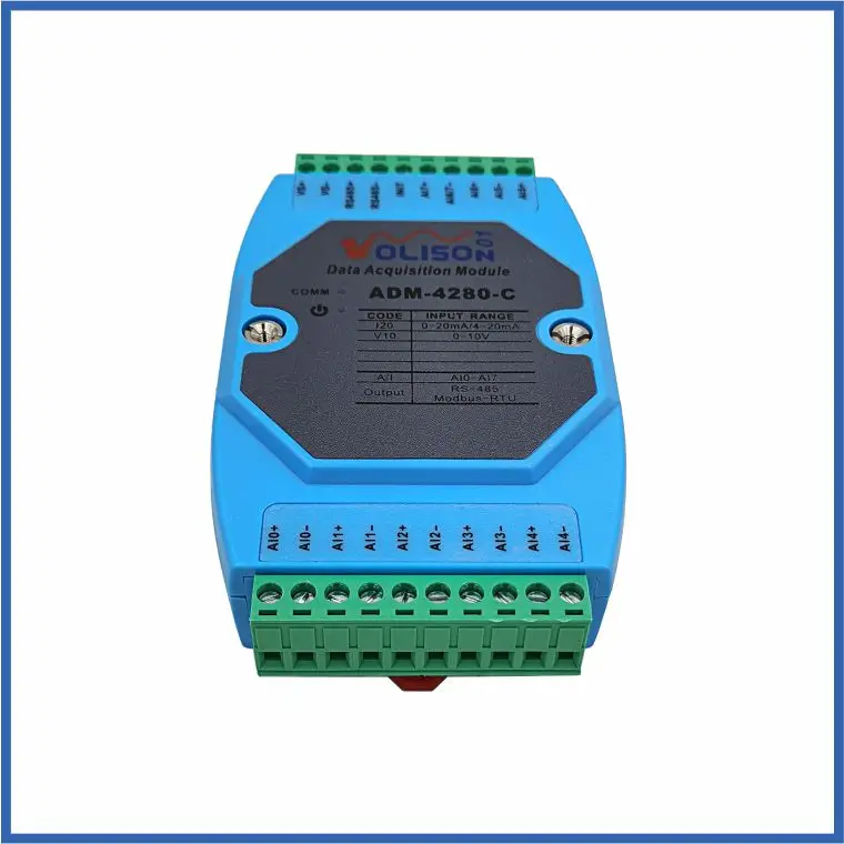 ADM-4280 8-канальный аналоговый модуль сбора количества 0-20 мА 0-10 в 4-20 до 485 MODBUS - купить