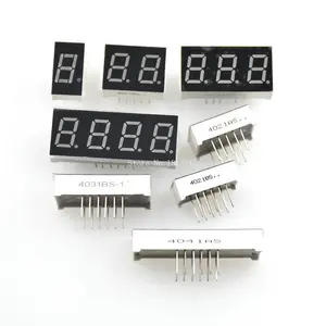 Светодиодный дисплей 0,4 дюйма, 5 шт., 7-сегментный 1-битный2-битный3-битный4-битный цифровой катод с цифрами, Красный общий катоданод 0,4 дюйма, светодиодный 7-сегментный дисплей
