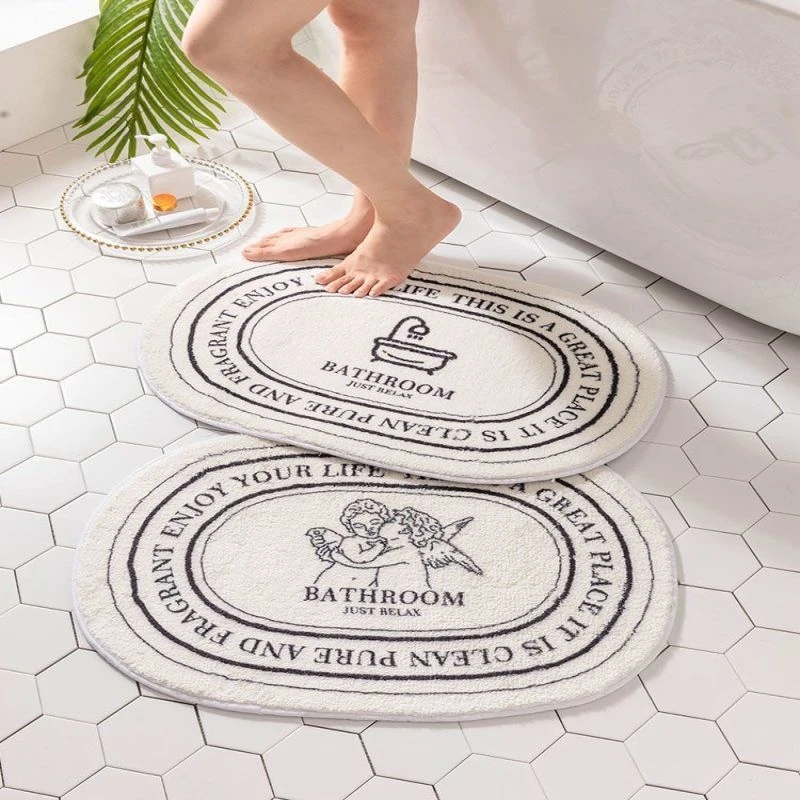 

INS Style Bathroom Carpet Microfiber Bathtub Side Floor Non-Slip Bath Mats Toilet Rugs Doormat For Shower Tapis Salle De Bain
