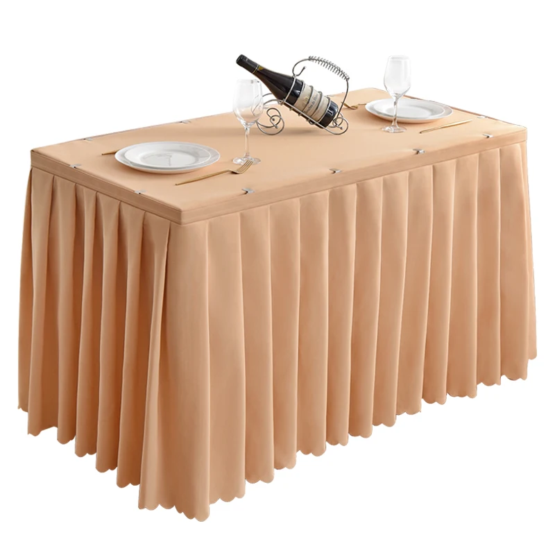 

Split Type Hotel Conference Table Cloth Custom Exhibition Activity Table Rectangular Cover Work Desk Cover Side Table Skirting