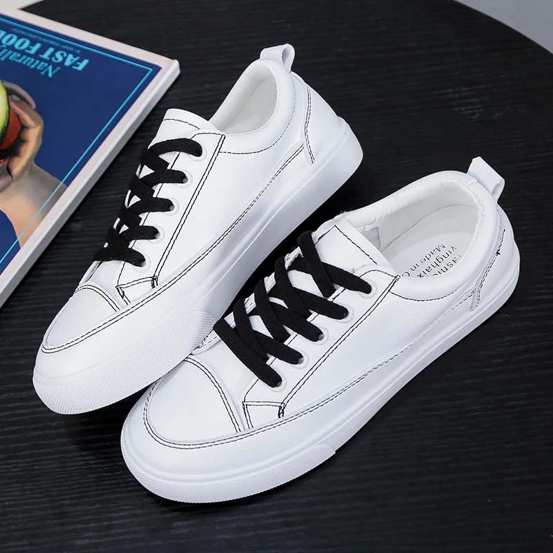 

Кроссовки LAASIMI женские с низким верхом, повседневные спортивные туфли на плоской подошве, на шнуровке, белые, весна-осень 2020