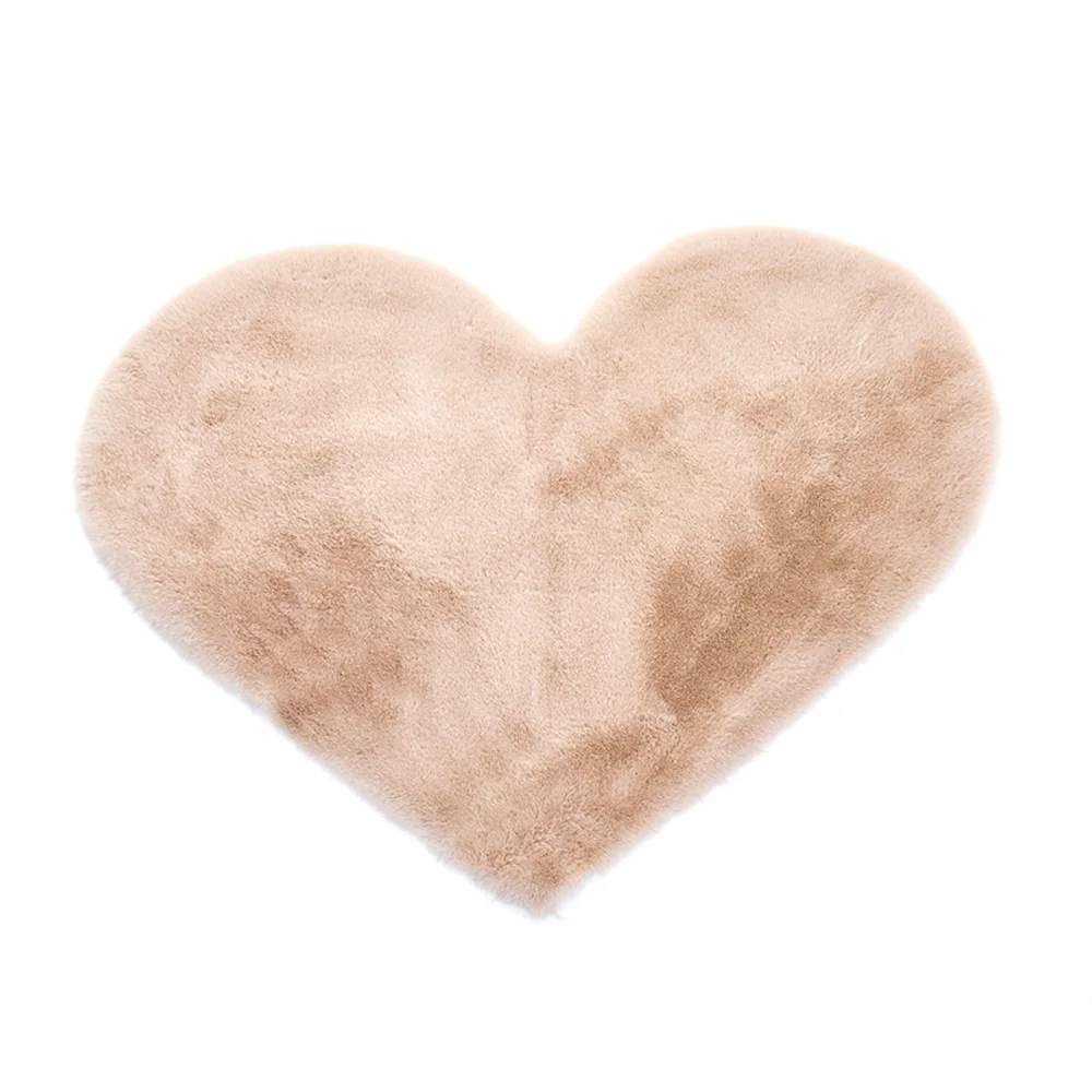 В форме сердца меховой ковер с кроликом домашний лохматый моющийся Мягкий