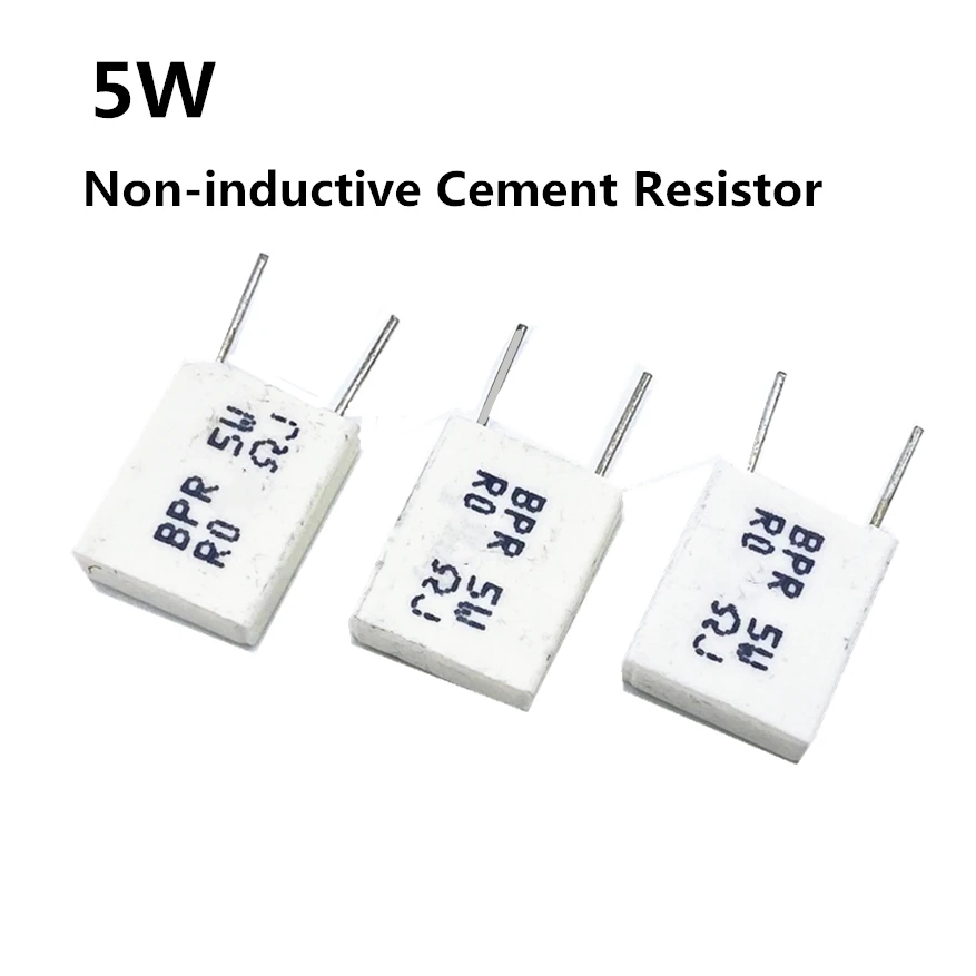 

10pcs Full Value 5W 0.47 1 2 ohm 0.47R 0.05R 1R 2R Non-inductive Cement Resistor Resistance 5% 0.01R 0.022R 0.02R 0.033R 0.05R