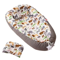 baby lounger 8550cm soft breathable baby nest with pillow portable crib travel bed for infant toddler