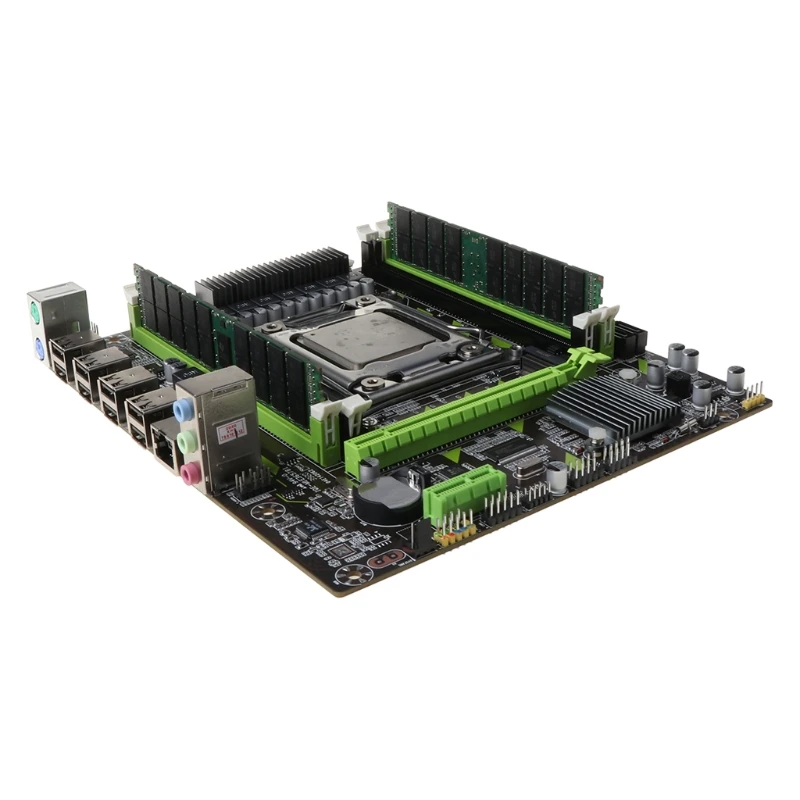 

R58A X79G Motherboard LGA 2011 DDR3 Mainboard with M.2 Interface E5 2620 CPU 2x4G Memory Card for In-tel Xeon E5 Core I7 CPUs