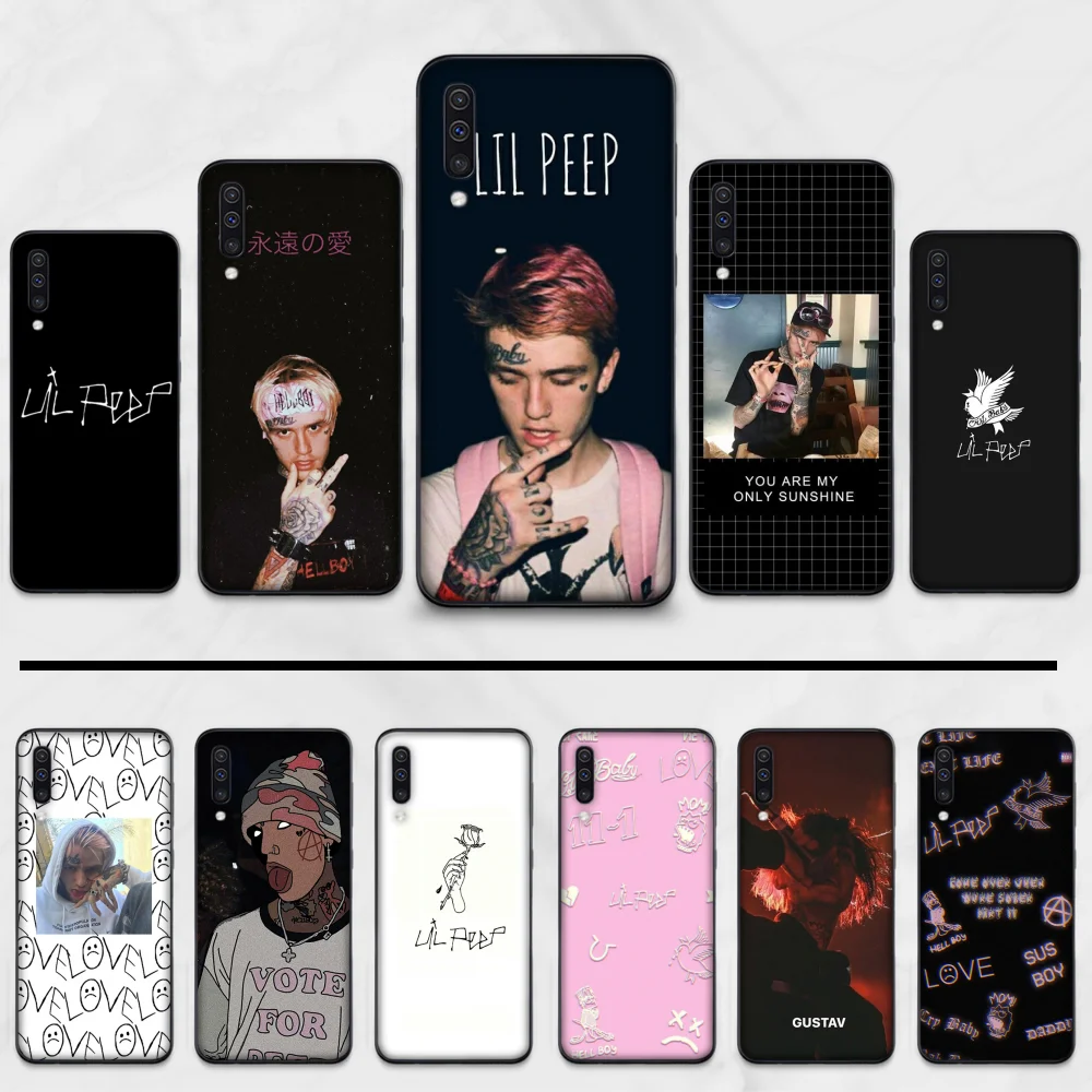 Lil Peep Bo cool Custom Photo черный мягкий чехол для телефона Samsung S6 S7 edge S8 S9 S10 e plus A10 A50 A70 note8 J7