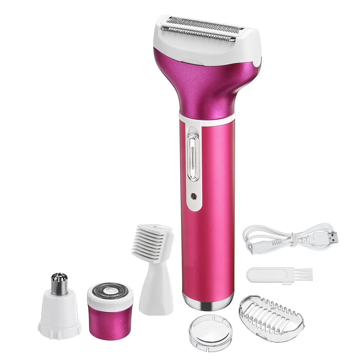 

4 In 1 Epilator Female Eyebrow Trimmer Epilator Shaver USB Rechargeable For Face Hair Removal Epilator Depilador Bikini