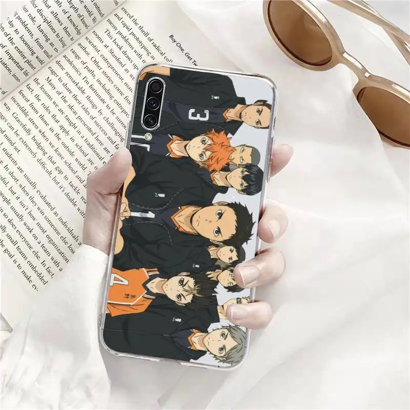 

Haikyuu Hinata Phone Case Transparent for Samsung s9 s10 s20 Huawei honor P20 P30 P40 xiaomi note mi 8 9 pro lite plus