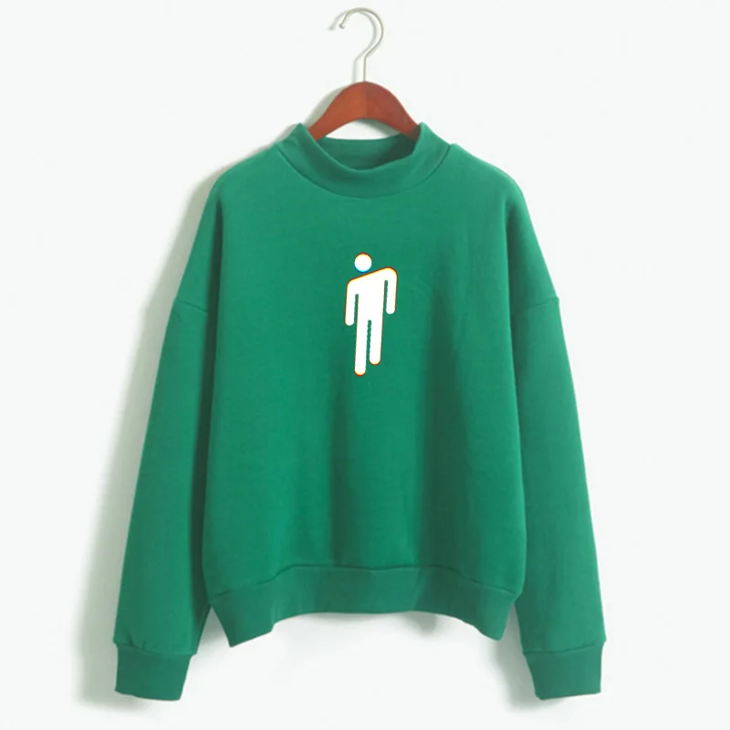 Sweatshirt4 Билли эйлиш Харадзюку толстовки для девочек топы для женщин с длинным рукавом Зимний бархатный свитер утепленное пальто - Цвет: Sweatshirt4