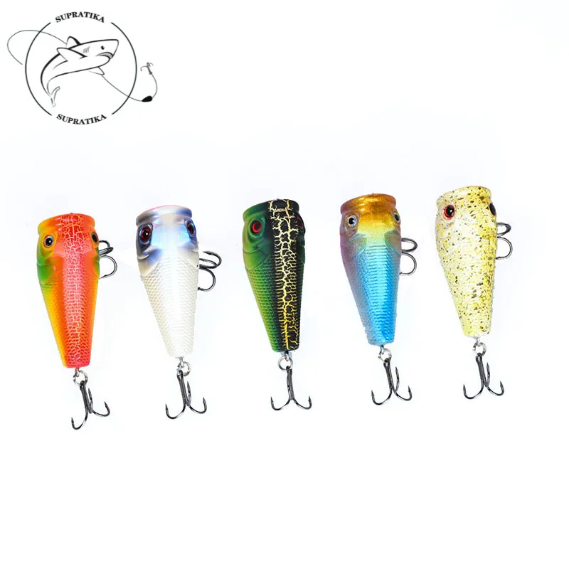 

3D Eyes 5 цветов искусственная бионическая приманка для морской и пресноводной рыбалки приманки 5 см/8 г Поппер плавающая жесткая приманка из АБ...