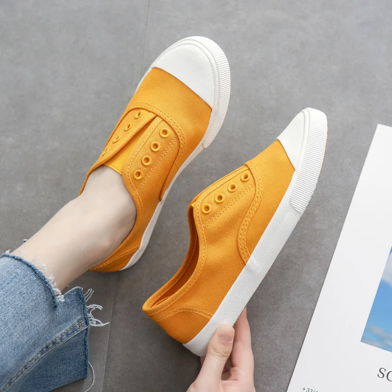 

Кеды женские на плоской подошве, повседневные холщовые кроссовки, белые, весна 2022