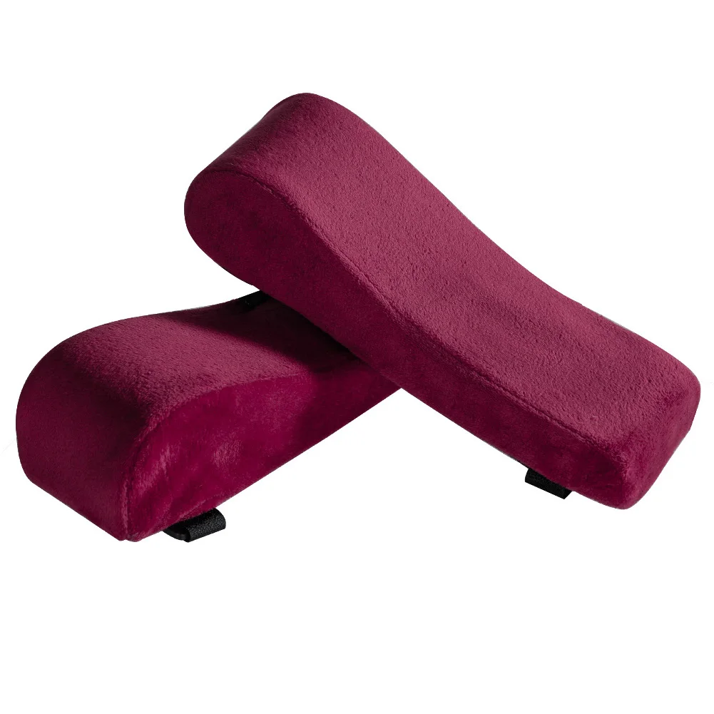 

2pcs Ergonomic Chair Armrest Pad Support Relief Pressure Memory Foam Universal Elastic Band Solid Elbow Pillows Home Anti Slip