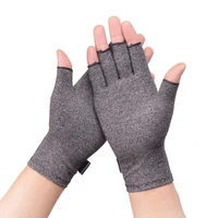 sports outdoor health care pressure arthritis gloves rehabilitation half finger non slip dispensing joint strain copper fiber