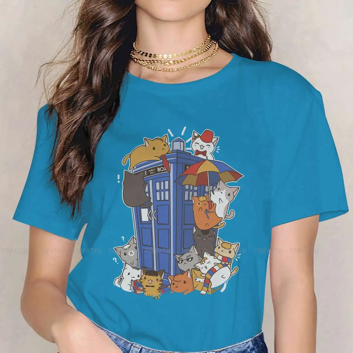

Футболка для женщин и девушек, смешная Базовая рубашка с милым котенком из мультфильма мугги, аллея, животное, 4XL, 5XL, лето