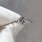 Кольцо из серебра 925 пробы с муассанитом, 1 карат