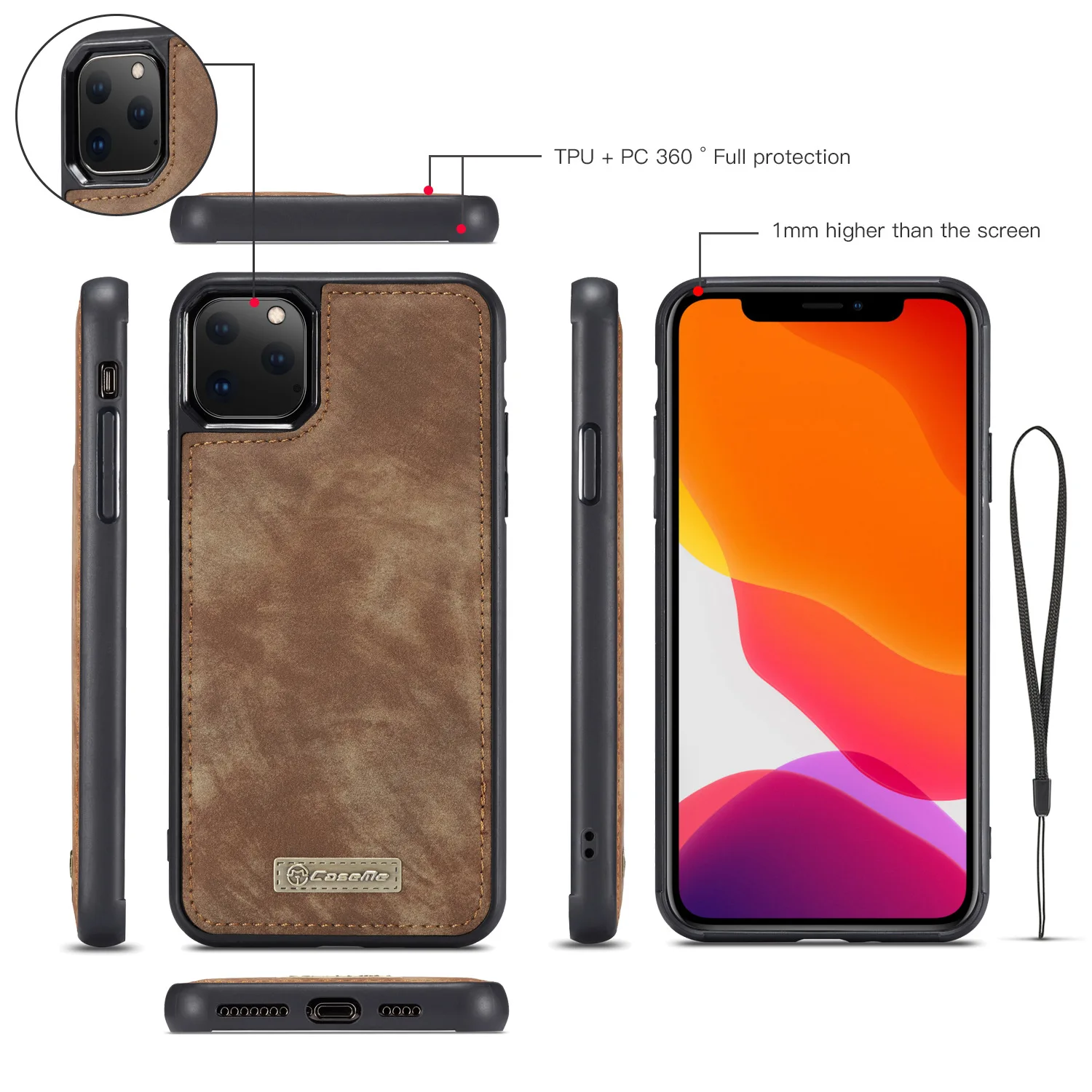 Для Iphone 11 Pro 11 Pro/Max Ретро съемный магнитный кошелек кожаный чехол для телефона сумка для Iphone X XS Max XR 7 8 Plus карман для карт