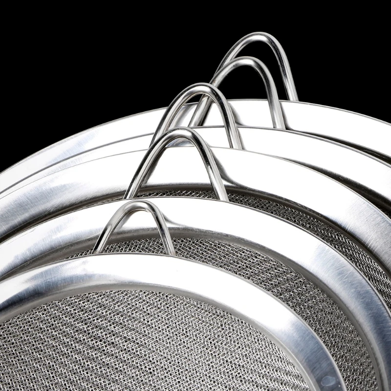 

Kitchen Stainless Steel Flour Tea Strainer Mesh Colander Sieve Filter Sifter