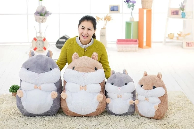 1 шт. 35 см/55 см Kawaii милый хомяк мягкая плюшевая игрушка Плюшевая Кукла чучело животное Peluche хомяк для детей