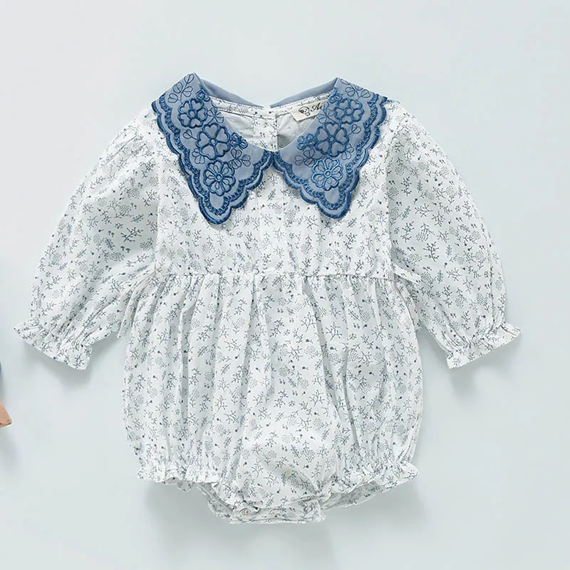 

Infant Baby Girls Jumpsuit Cotton Long Sleeve Spring Autumn Baby Girls Clothes Toddler Baby Girl Romper Flower Printing