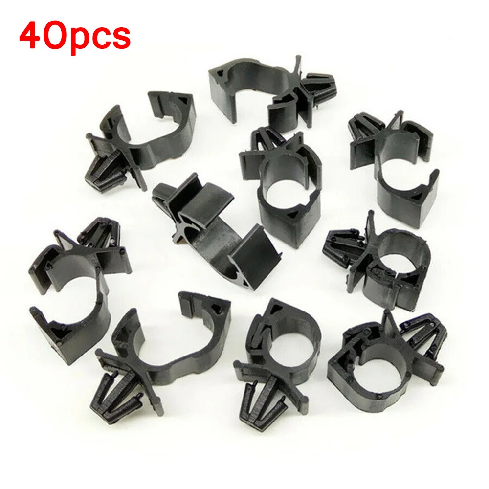 

Route Tie Fastener Universal 11.0mm 40pcs Auto Oil Pipe Cable Fixed Clips