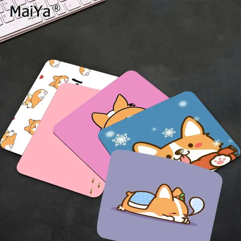 

MaiYa Cool New Cute Corgi ass cartoon Dog Gamer Speed Mice Retail Small Rubber Mousepad Top Selling Wholesale Gaming Pad mouse