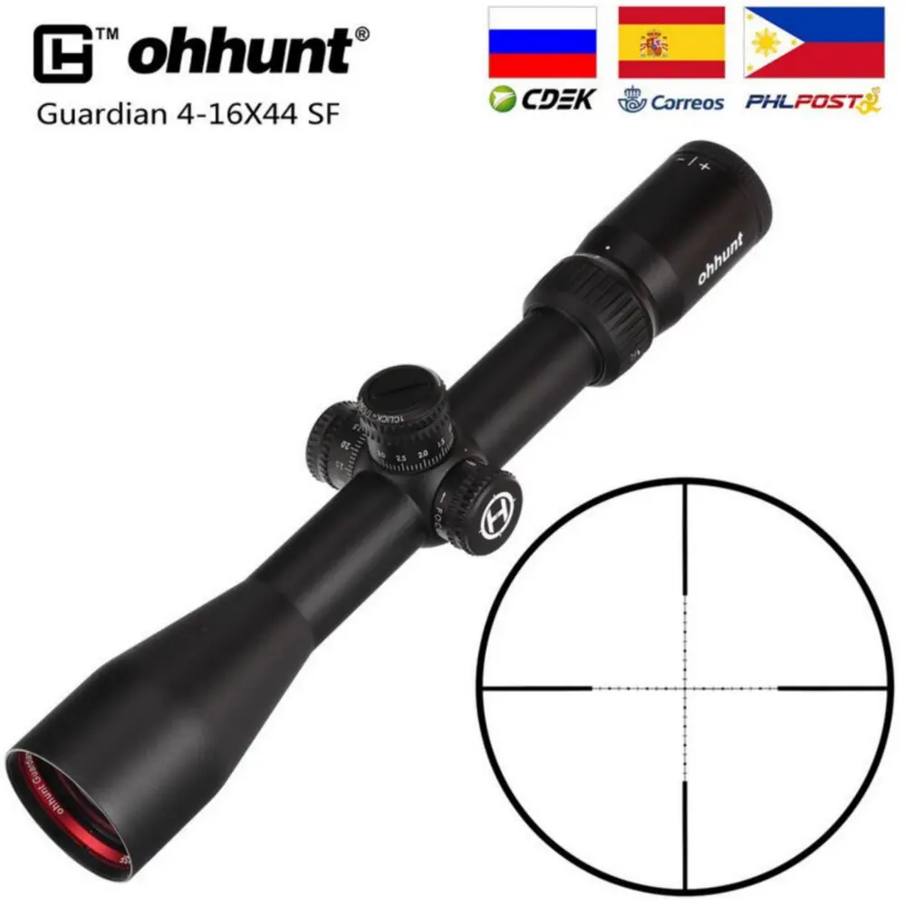 Тактический прицел ohhunt Guardian 4 16X44 SF для охотничьей винтовки 1/2 полумил Дот сетка