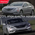 YibayTom отличное с холодным катодом (CCFL) Ангельские глазки комплект ультра яркий лампы подсветки для Hyundai Sonata I45 2009 2010 2011 2012 2013 2014