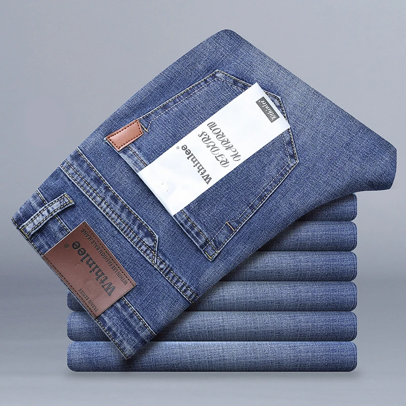

13 Colors Top Brand Men's Jeans Business Casual jeansy Comfort Straight Denim Pants Male High Quality Brand elasticity Trousers