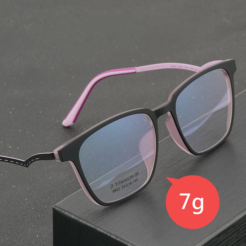 

Ultralight Pure Titanium Full Frame Comfortable Glasses Frame Female Retro Big Frame Myopia Prescription Glasses Frame