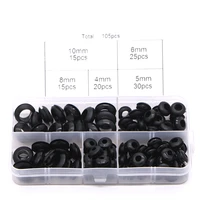 105pcs rubber grommets firewall hole plug retaining ring set car electrical wire gasket kit for cylinder valve water pipe