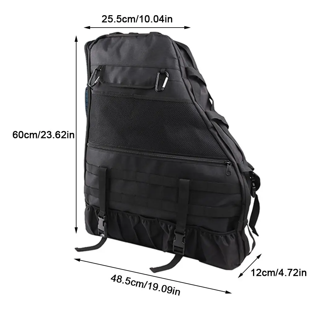 

For Jeep Wrangler JK JL Storage Bag Organizers Cargo Roll Bar Saddlebag Side Door Anti-Roll Storage Bag 2PCS