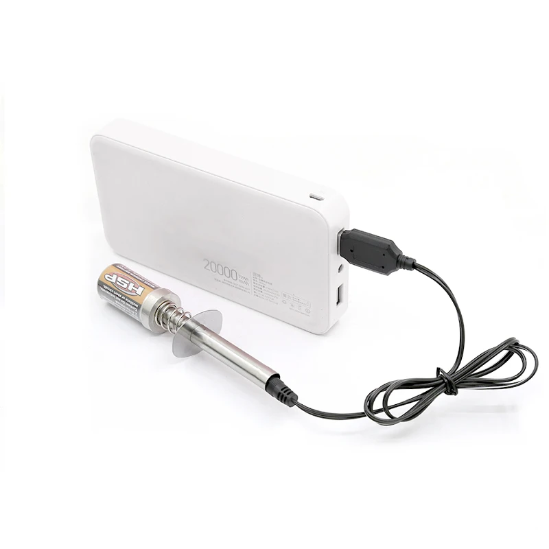 

RC Nitro 1.2 V 1800Mah Rechargeable Glow Plug Starter Igniter DC USB Charger for Gas Nitro Engine Power 1/10 1/8 RC Car