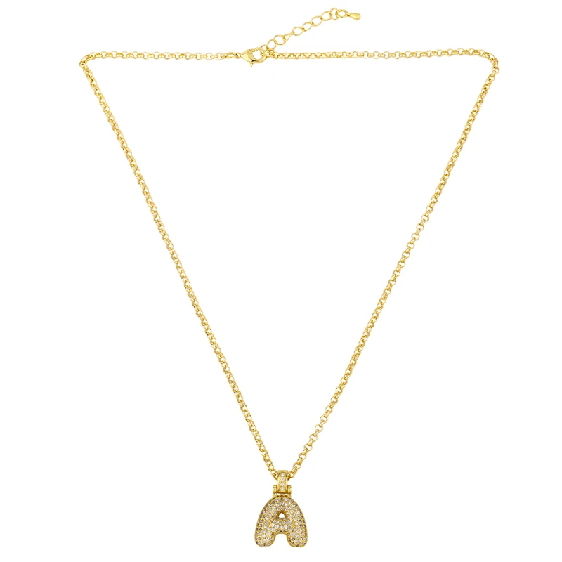 Цепь RAKOL золотого цвета с пузырьковыми буквами ожерелье подвеской для мужчин и