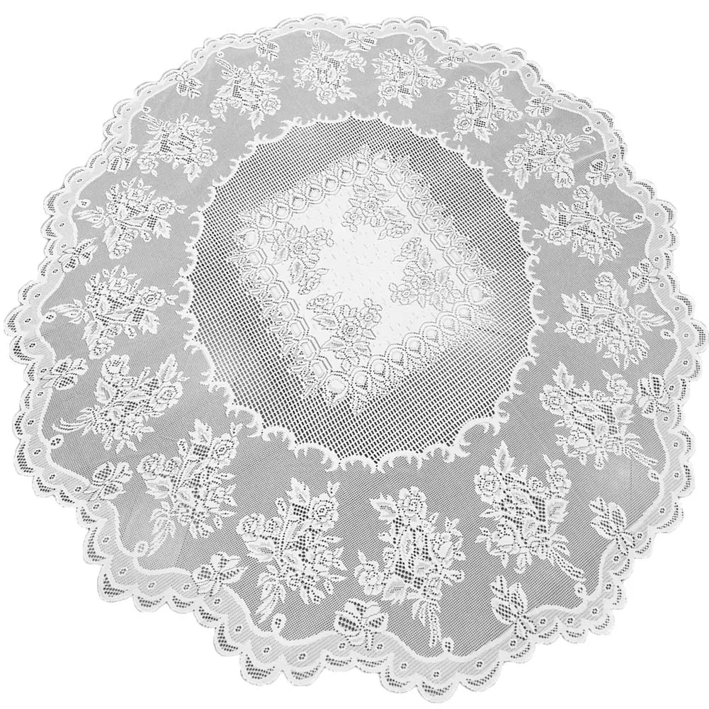 Home Hotel Dining Wedding White Red Table Cloth With Lace Embroidered Floral Rectangular Tablecloth To Covers-30 |