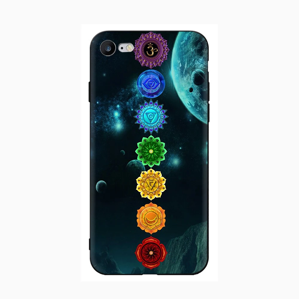 Мягкий силиконовый чехол для телефона Мандала чакра йоги iphone 5 5s SE 2020 6 6s 7 8 Plus X XR XS