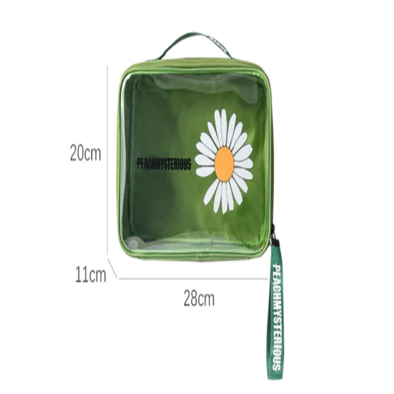 

Daisy Transparent PVC Portable Toiletry Bag Large Capacity Small Fresh Portable Toiletry Bag