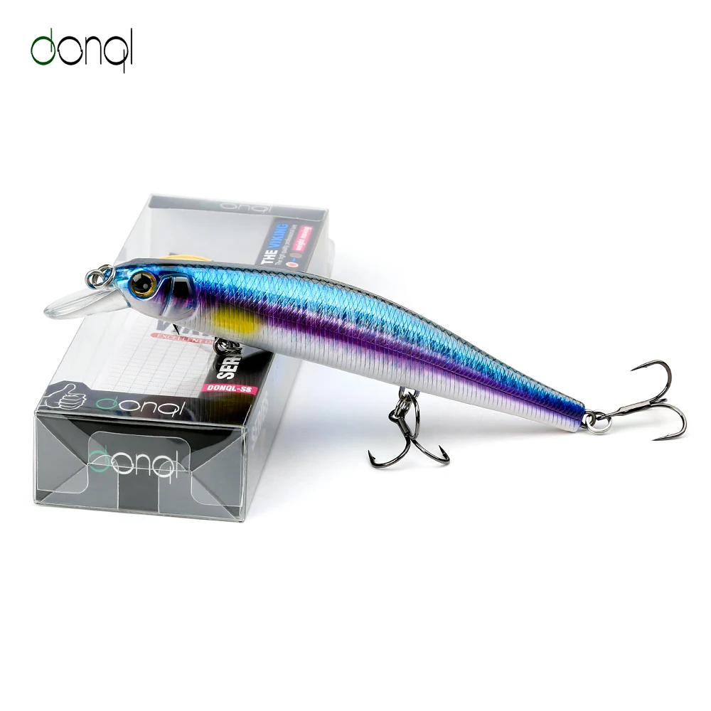 

DONQL 1Pcs Minnow Fishing Lure 125mm 23.9g Wobbler Sinking Hard Baits Artificial 3D Eyes Crankbait Winter Fishing Tackle Lures