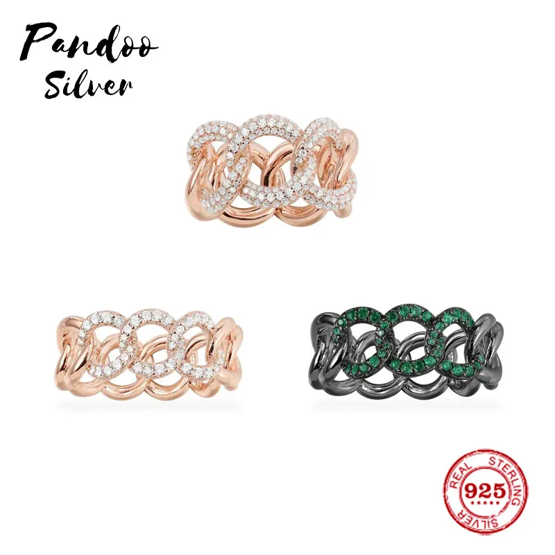 Модное очаровательное кольцо из стерлингового серебра копия 1:1 розовое и белое с