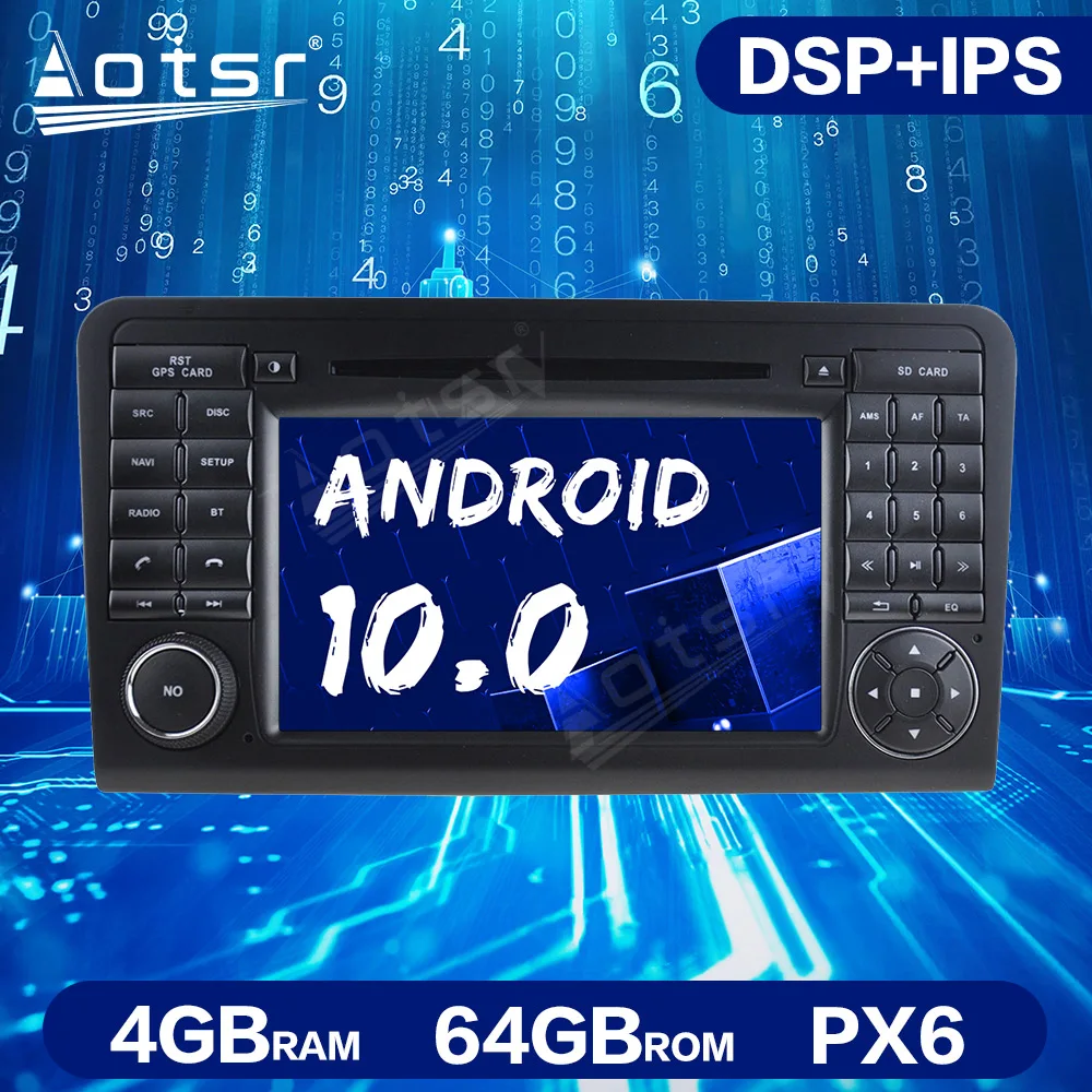 

For Mercedes Benz ML CLASS W164 2005-2012 Android Radio Car Multimedia Car GPS Navigation PX6 64GB Auto Stereo Head Unit Radio