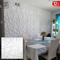 12pcs 50x50cm 3D wall sticker Geometric diamond cutting 3D wall panel decor living room wallpaper mural 3d waterproof bathroom