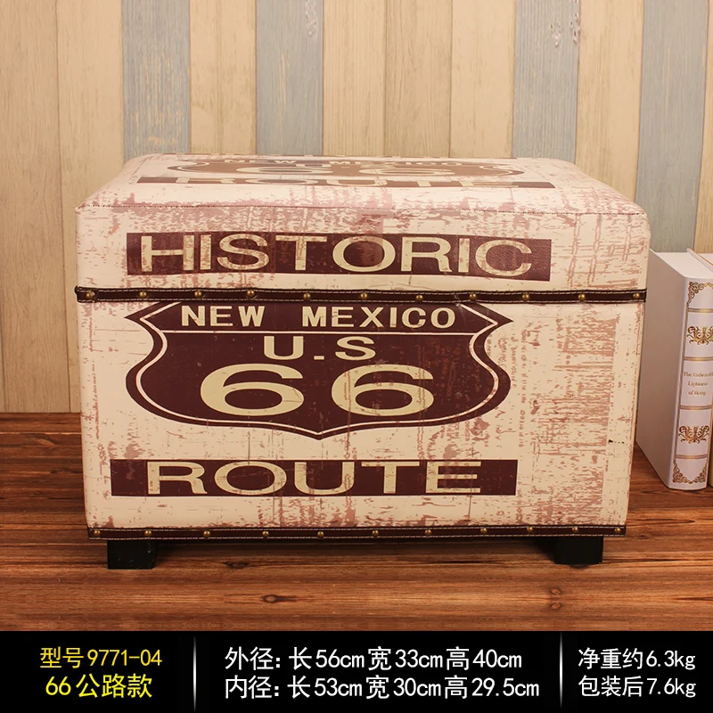 

American retro finishing storage stool storage stool can sit adult simple modern creative sofa change shoe bench