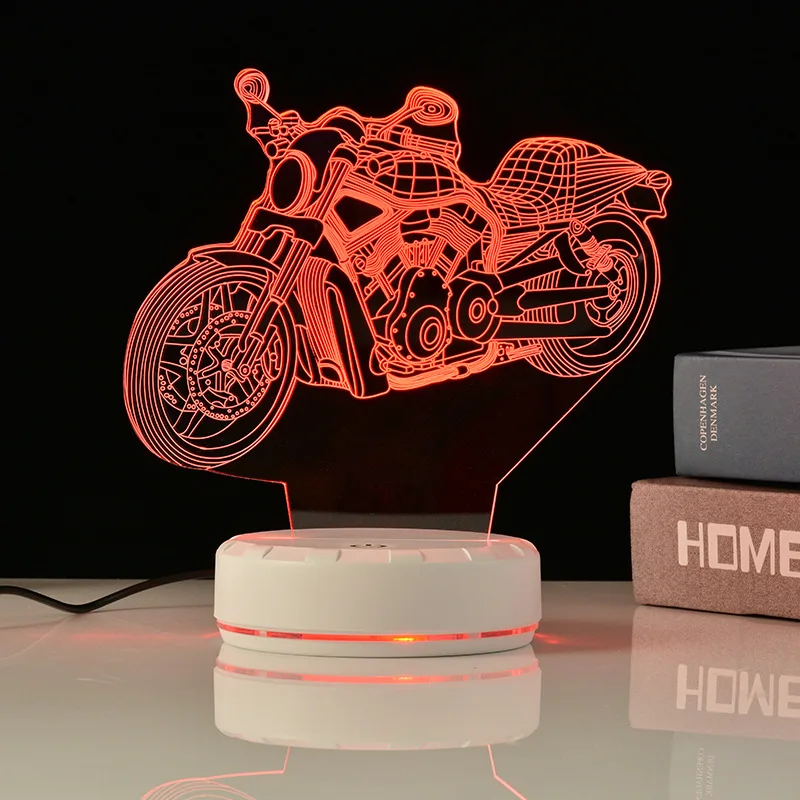 

Car 3d Illusion Led Lamp for Child Bedroom Decorative Nightlight Unique Gift for Kids Room Desk Night Light