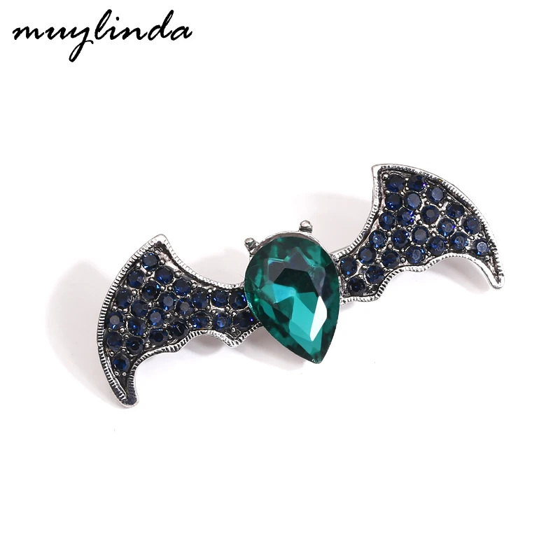 Летучая мышь и с украшением в виде кристаллов человек Брошь булавка для
