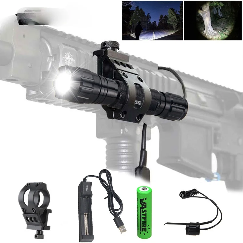 

Tactical 5000LM Q5 T6Red/Green/White LED Hunting Airsoft 501B Flashlight Scout Light Outdoor Rifle Pistol Lantern Fit 20mm Rail