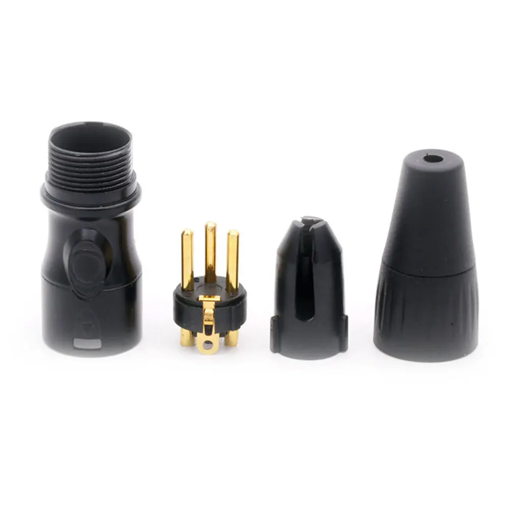 2pcs New Arrival DIY Solder Type Metal Material Audio Signal Plug XLR Male 3 Pin Microphone Cable Connector | Обустройство дома