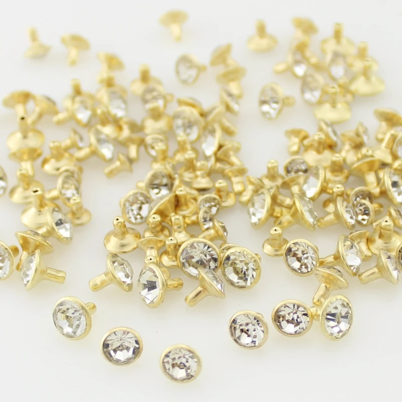 100 компл./лот несколько Размеры Модные A Класс заклепки из горного хрусталя с