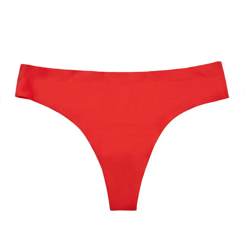Женские стринги сексуальные бесшовные трусики с низкой посадкой однотонные