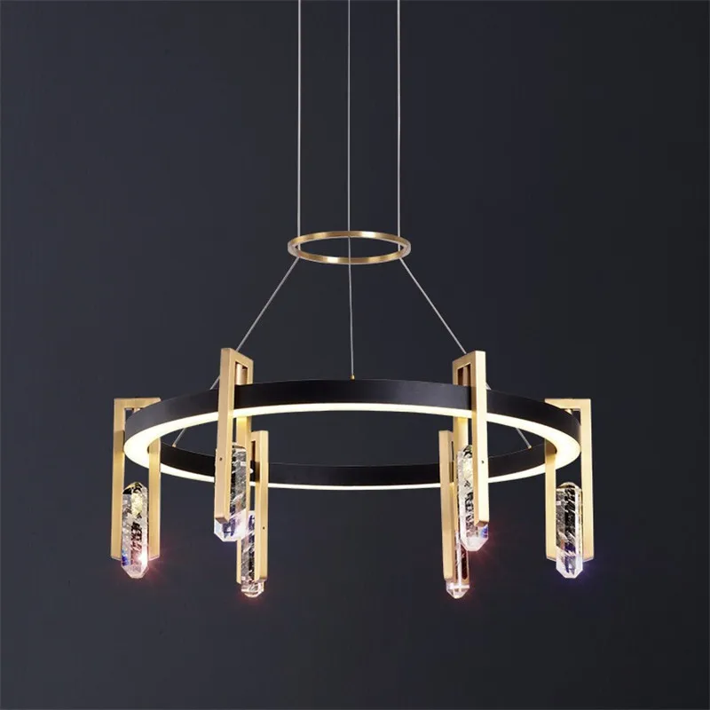 

Postmodern Luxury Crystal Pendant Lights Nordic Home Interior Lighting Living Room Decor Lamps Kitchen Restaurant Light Fixtures