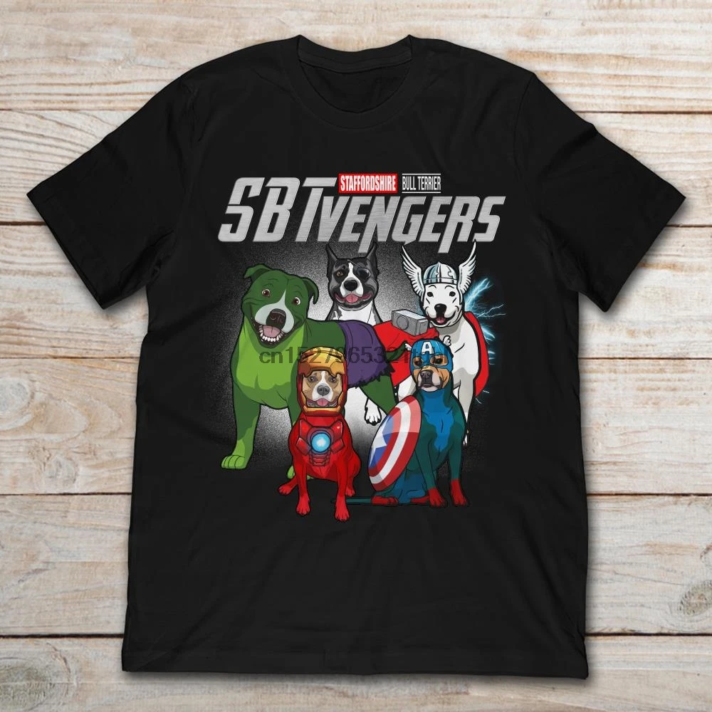 Стаффордширский бультерьер Sbtvengers Мстители Endgame футболка|Мужские футболки| |